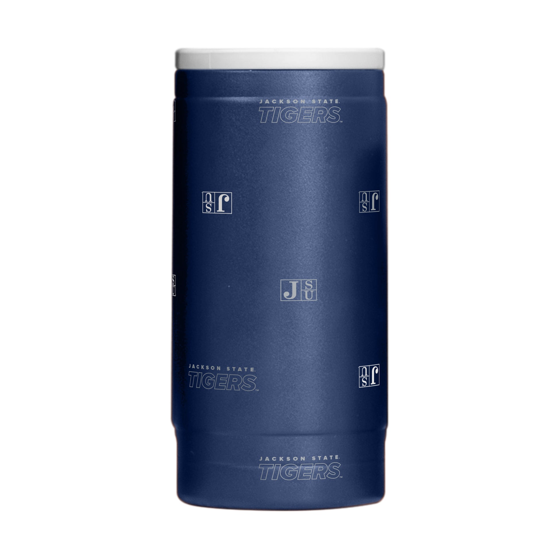 Jackson State 12oz Step And Repeat Powdercoat SlimCan Coolie