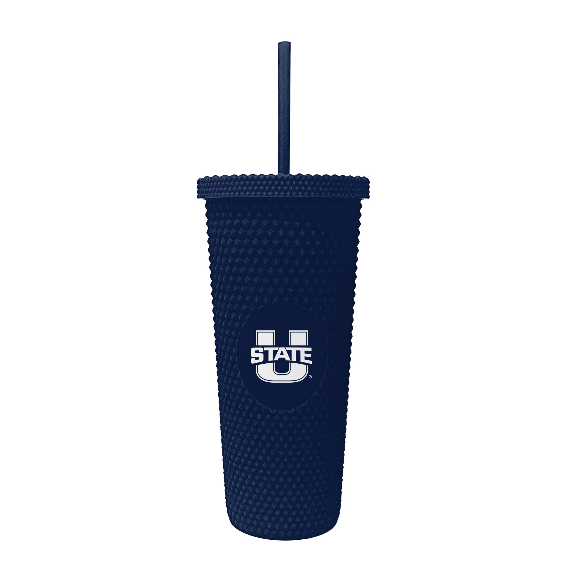 Utah State 24oz Navy Studded Tumbler