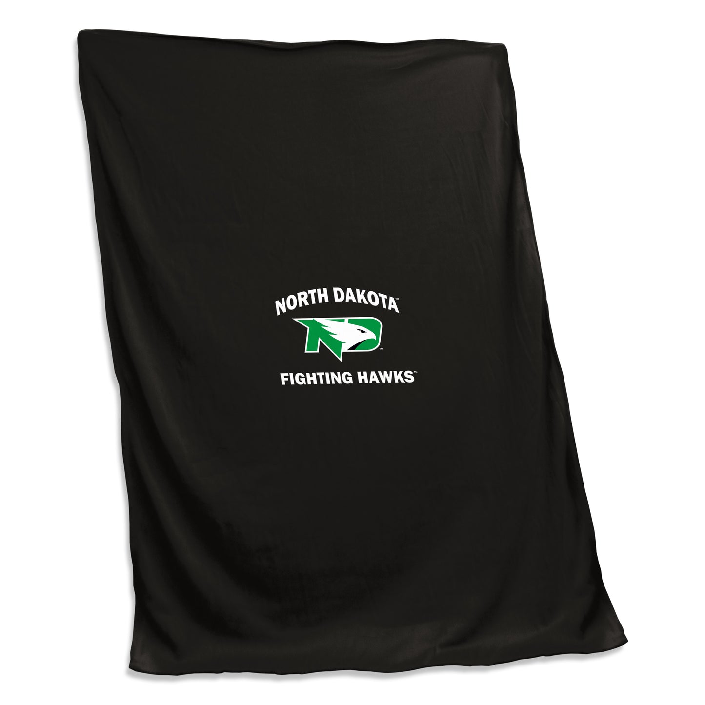 North Dakota Screened Black Sweatshirt Blanket