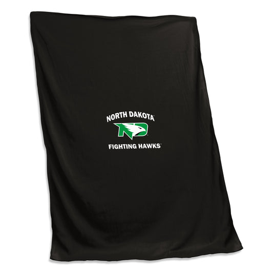 North Dakota Screened Black Sweatshirt Blanket