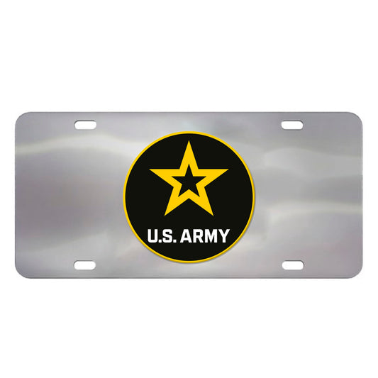 ARMY Chrome Diecast License Plate