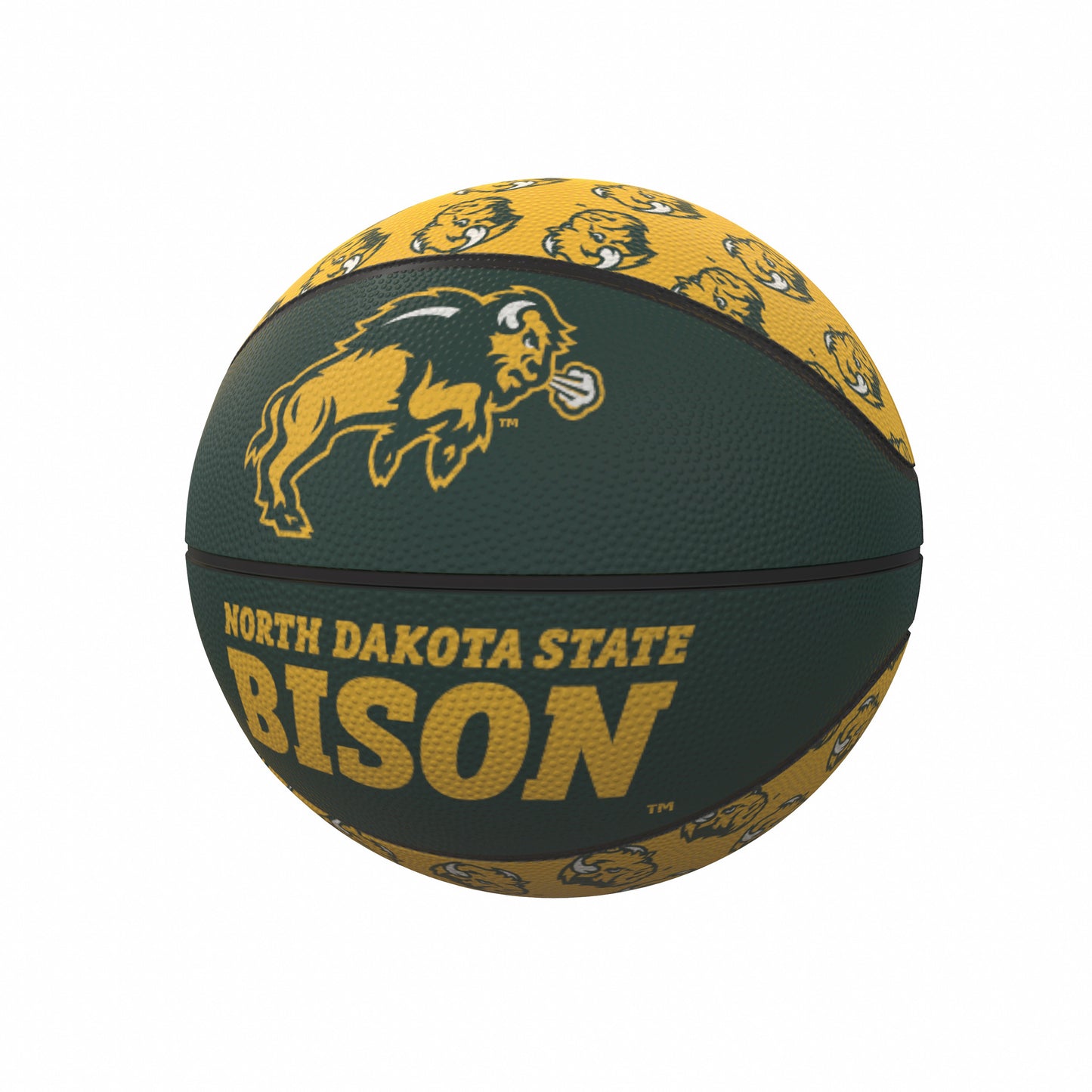 ND State Repeating Logo Mini-Size Rubber Basketball