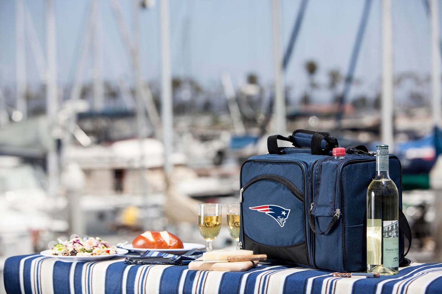 New England Patriots - Malibu Picnic Basket Cooler