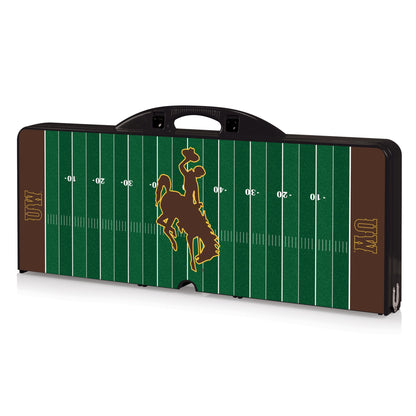 Wyoming Cowboys Football Field - Picnic Table Portable Folding Table with Seats