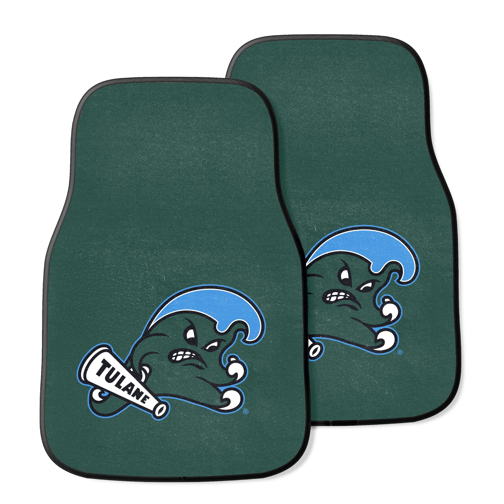 Tulane University 2-pc Carpet Car Mat Set