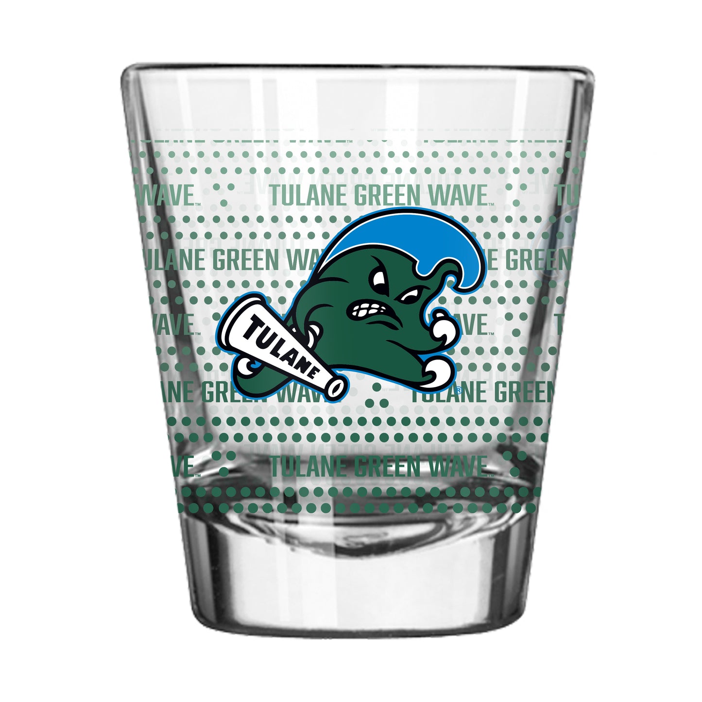 Tulane 2oz Chant Fade Shot Glass