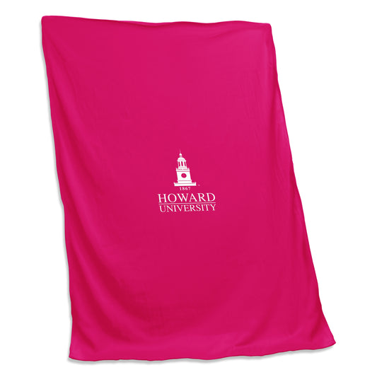 Howard U Hot Pink Sweatshirt Blanket (Screened)