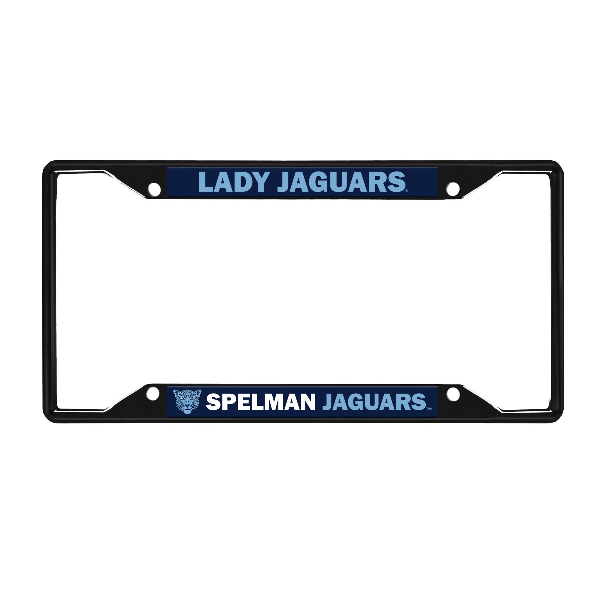 Spelman College License Black Trinity Plate Frame