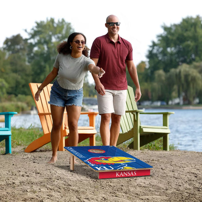 NCAA Kansas Jayhawks 2' x 3' MDF Cornhole Set