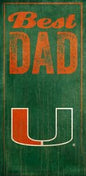 Vintage "best dad" poster with distressed lettering on a green background.