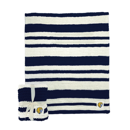 Johnson & Wales Cable Knit Throw 50x60