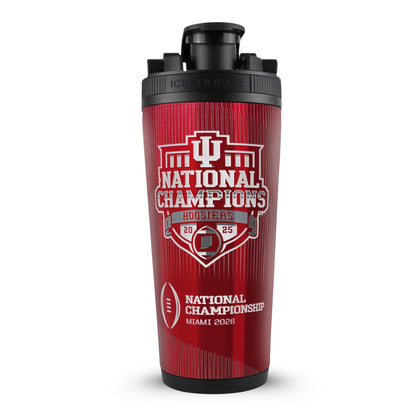 Official NCAA 2025 Indiana Hoosiers National Football Champions 4D 26oz Ice Shaker