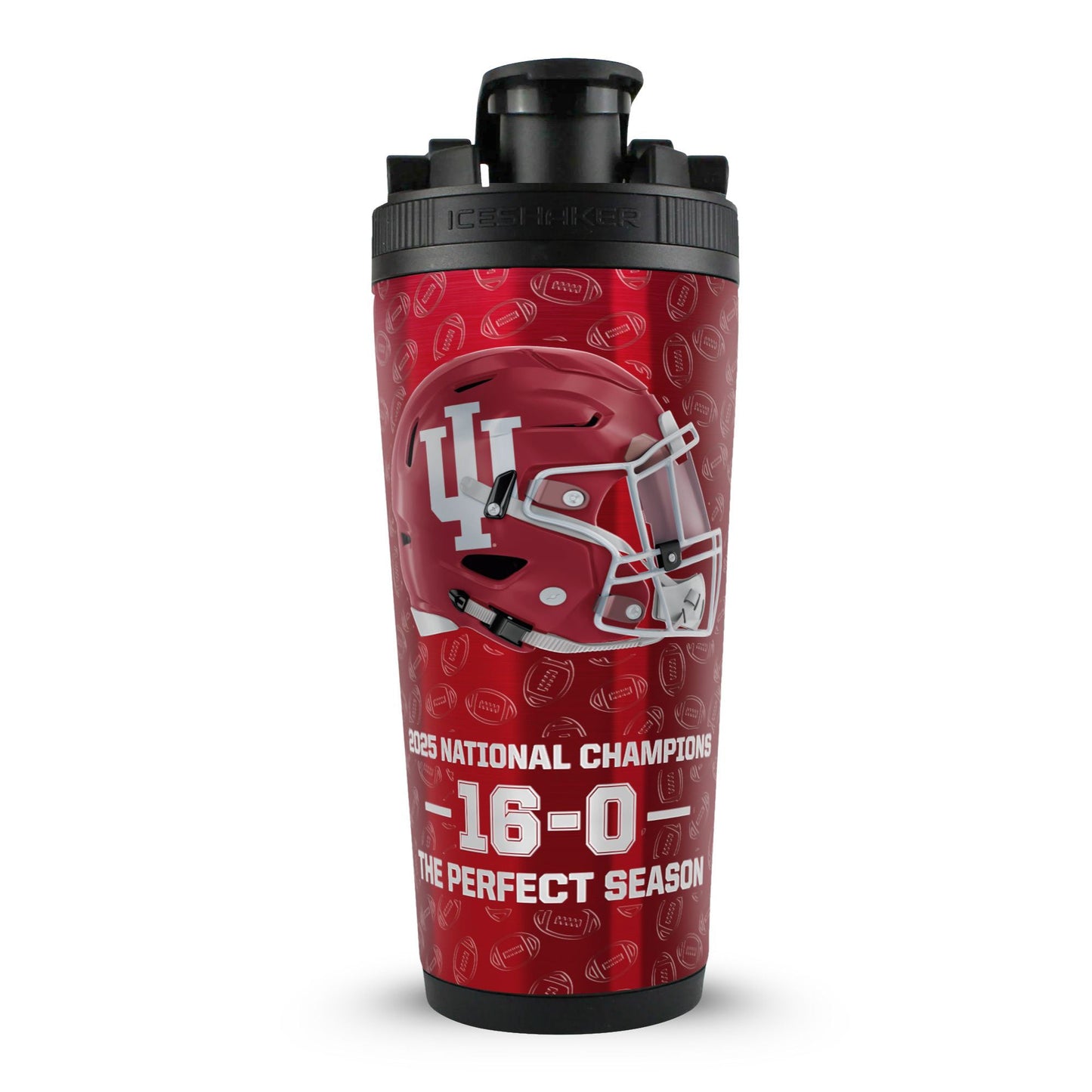 NCAA Indiana Hoosiers 2025 The Perfect Season 16-0 4D 26oz Ice Shaker