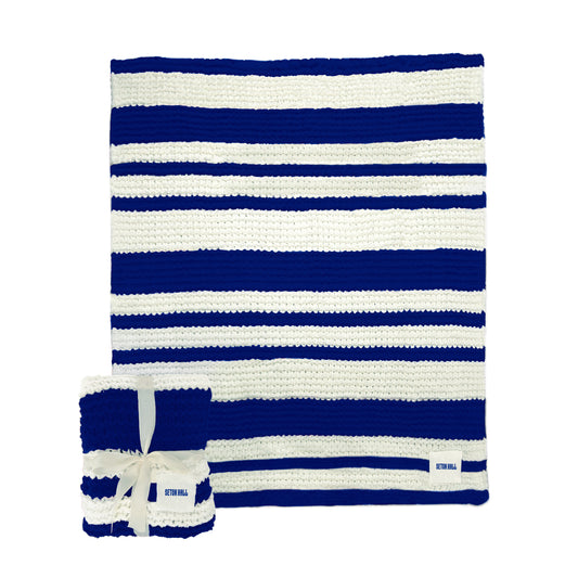 Seton Hall Cable Knit Throw 50x60