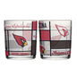 Arizona Cardinals 12oz Quilted Stained Rocks Glass 2 Pck