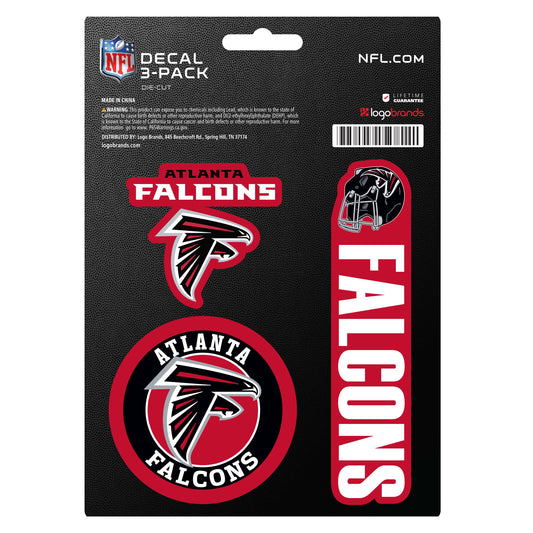 Atlanta Falcons Decal Stickers 3 Pack