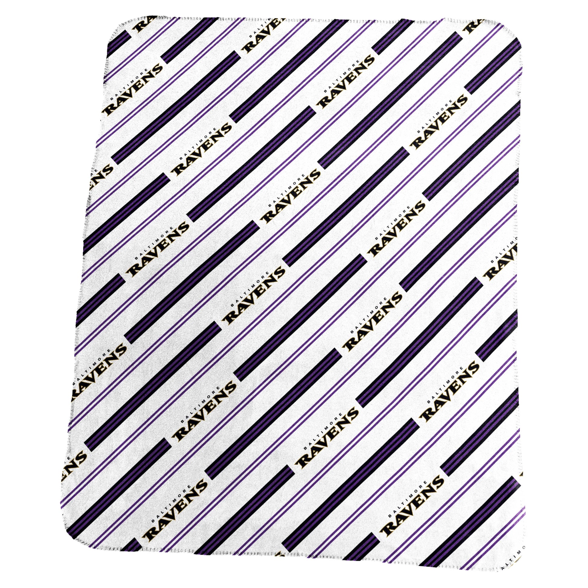 Baltimore Ravens Classic Vertical Stripe Fleece Throw