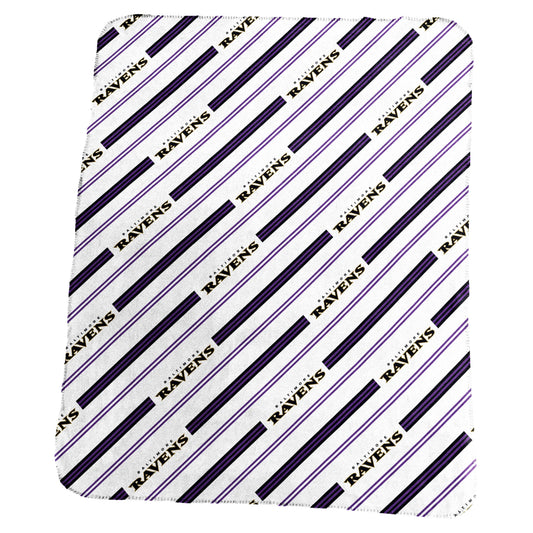 Baltimore Ravens Classic Vertical Stripe Fleece Throw