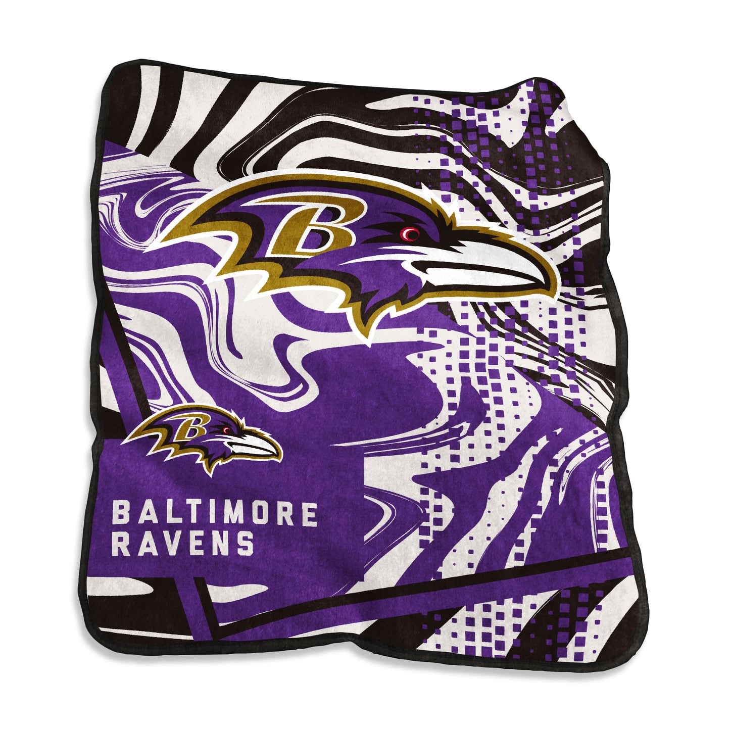 Baltimore Ravens Swirl Raschel Throw
