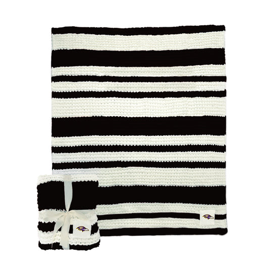 Baltimore Ravens Cable Knit Throw 50x60