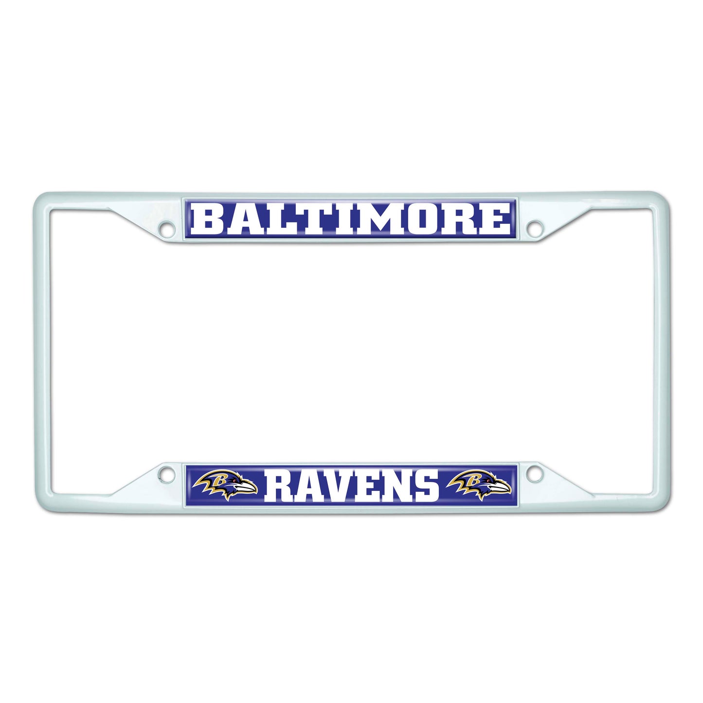 NFL - Baltimore Ravens-White License Plate Frame