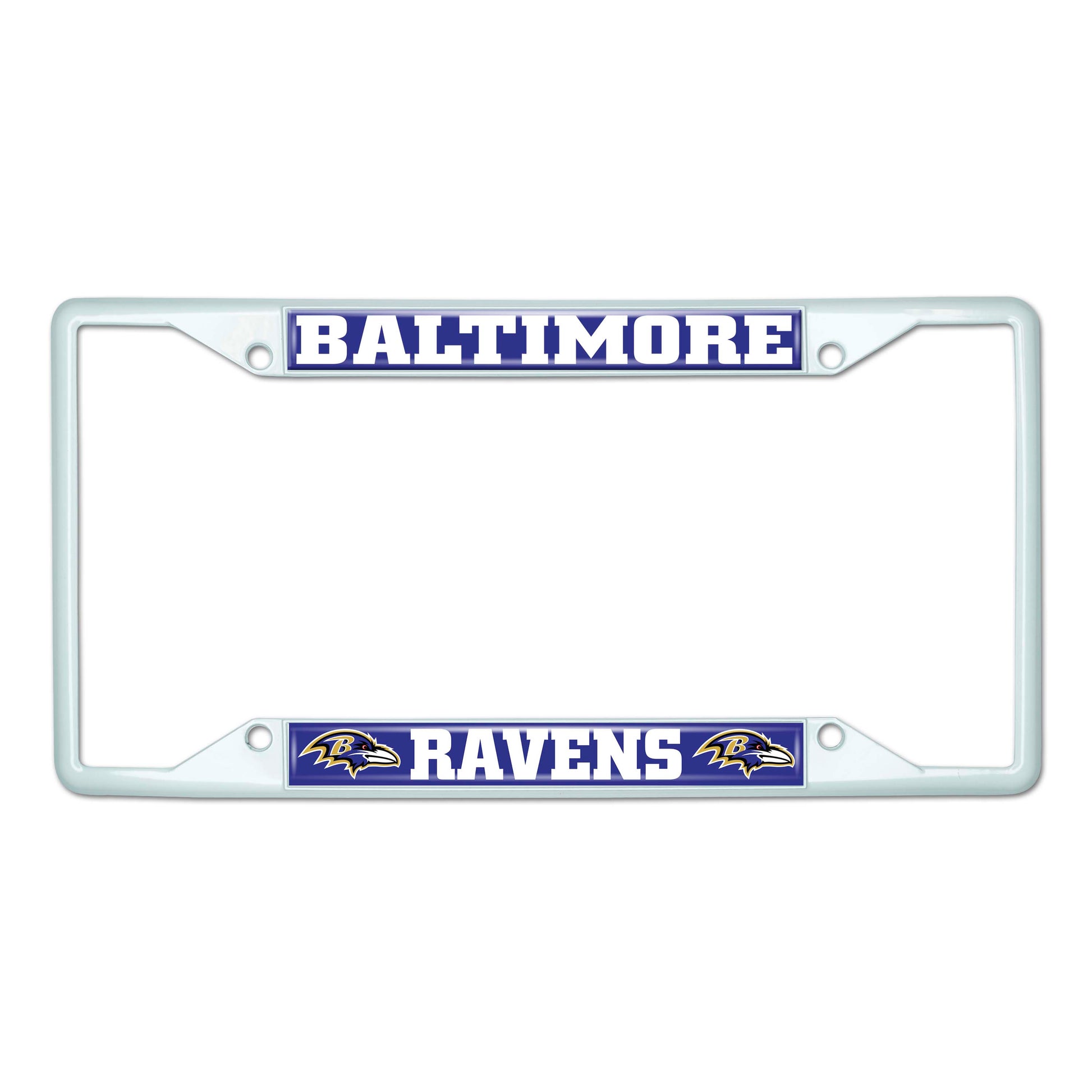 NFL - Baltimore Ravens-White License Plate Frame