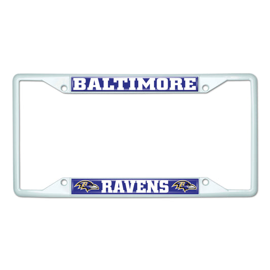NFL - Baltimore Ravens-White License Plate Frame