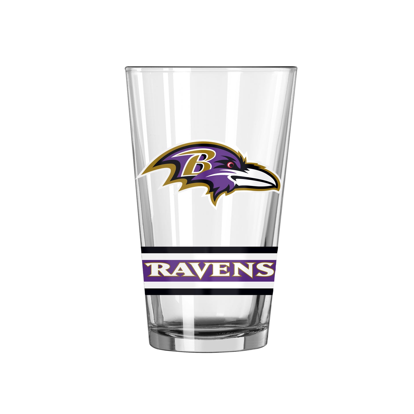 Baltimore Ravens 16oz Gameday Stripe Pint Glass