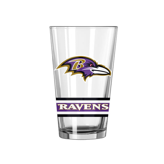 Baltimore Ravens 16oz Gameday Stripe Pint Glass
