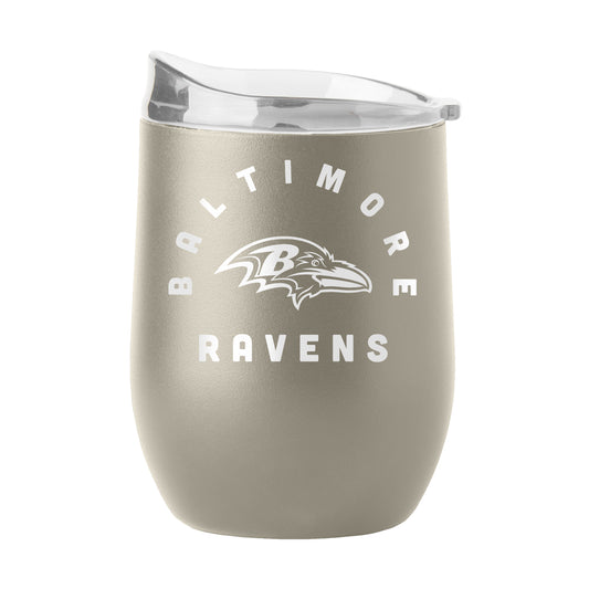 Baltimore Ravens 16oz Archway Powder Coat Curved Bev