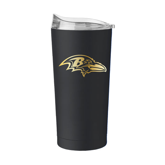 Baltimore Ravens Black 20oz Foil Powder Coat Tumbler