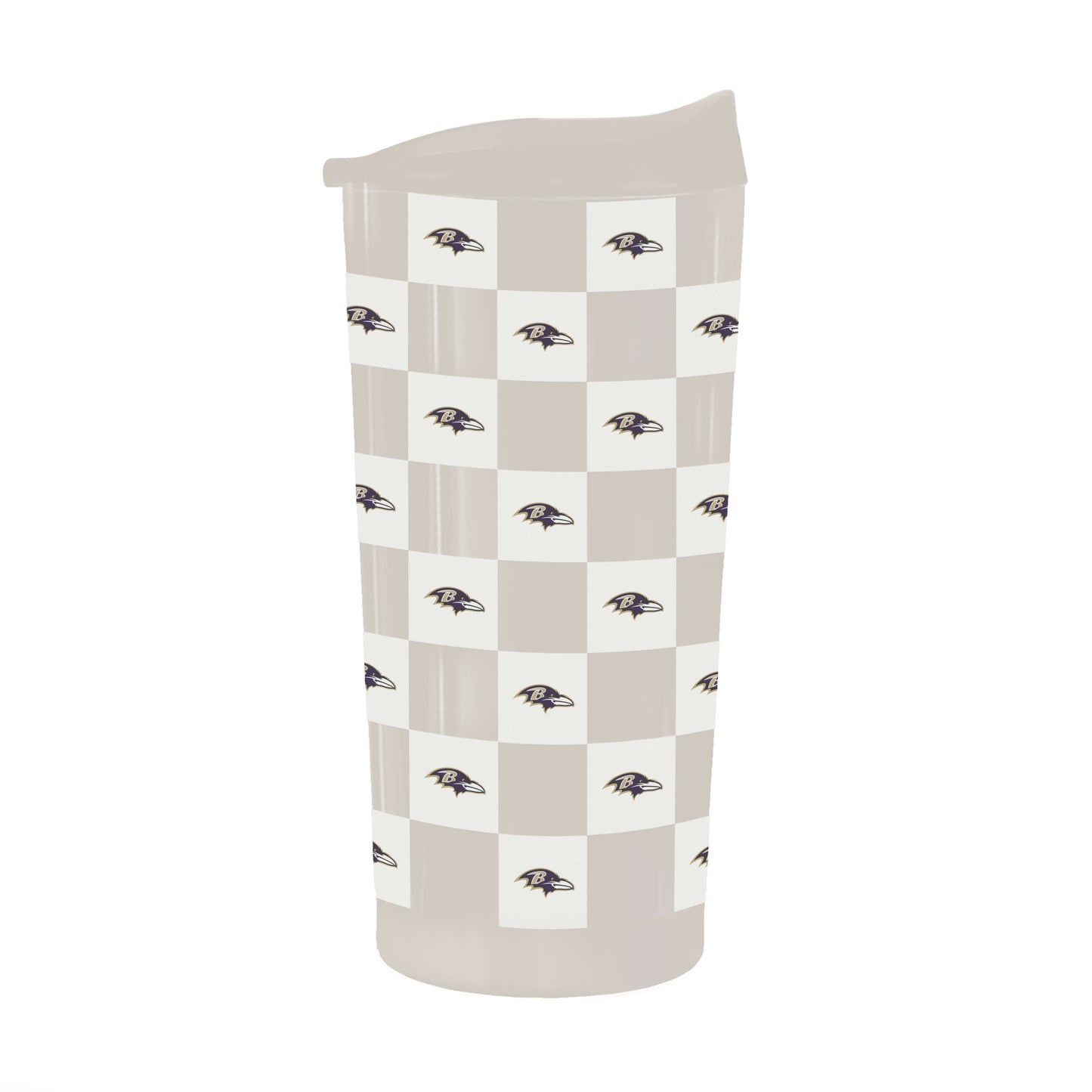 Baltimore Ravens 20oz Neutral Check Powder Coat Tumbler