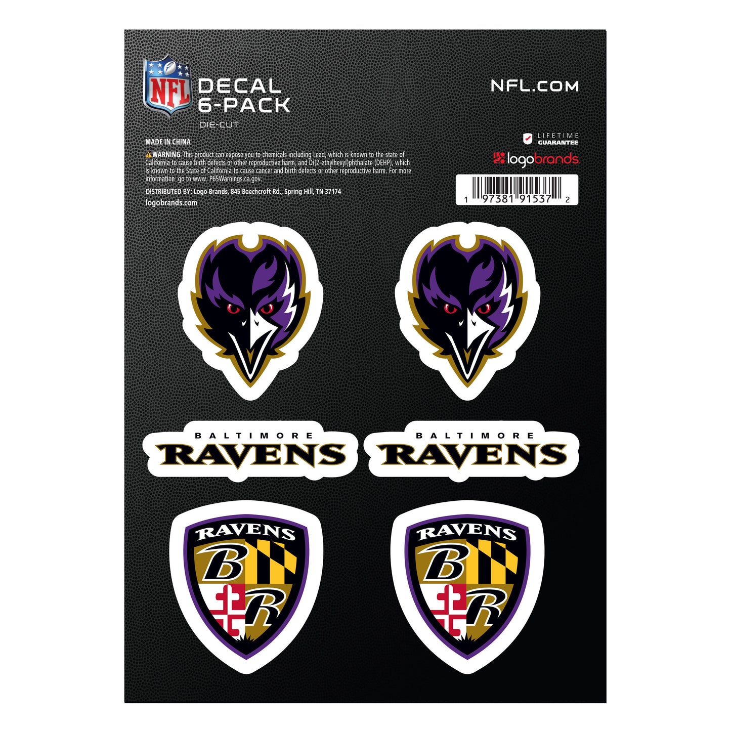 NFLV - Baltimore Ravens DECAL6