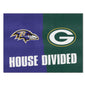 NFL House Divided Mat - Ravens / Packers
