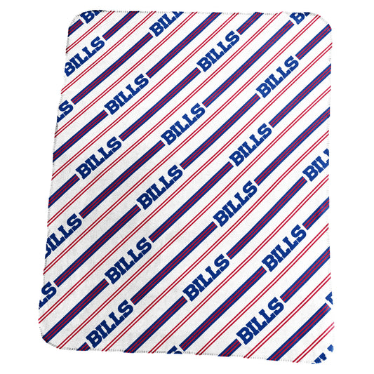 Buffalo Bills Classic Vertical Stripe Fleece Throw