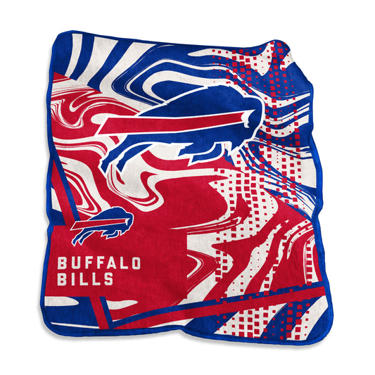 Buffalo Bills Swirl Raschel Throw