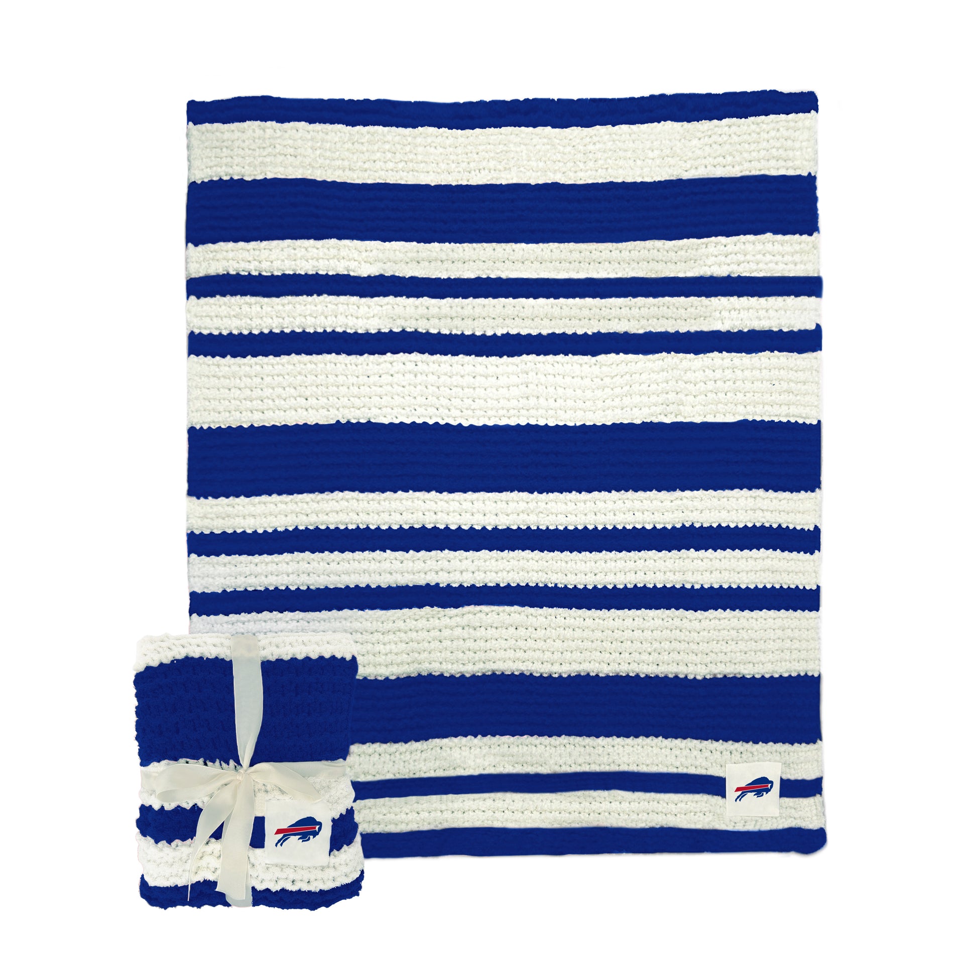 Buffalo Bills Cable Knit Throw 50x60