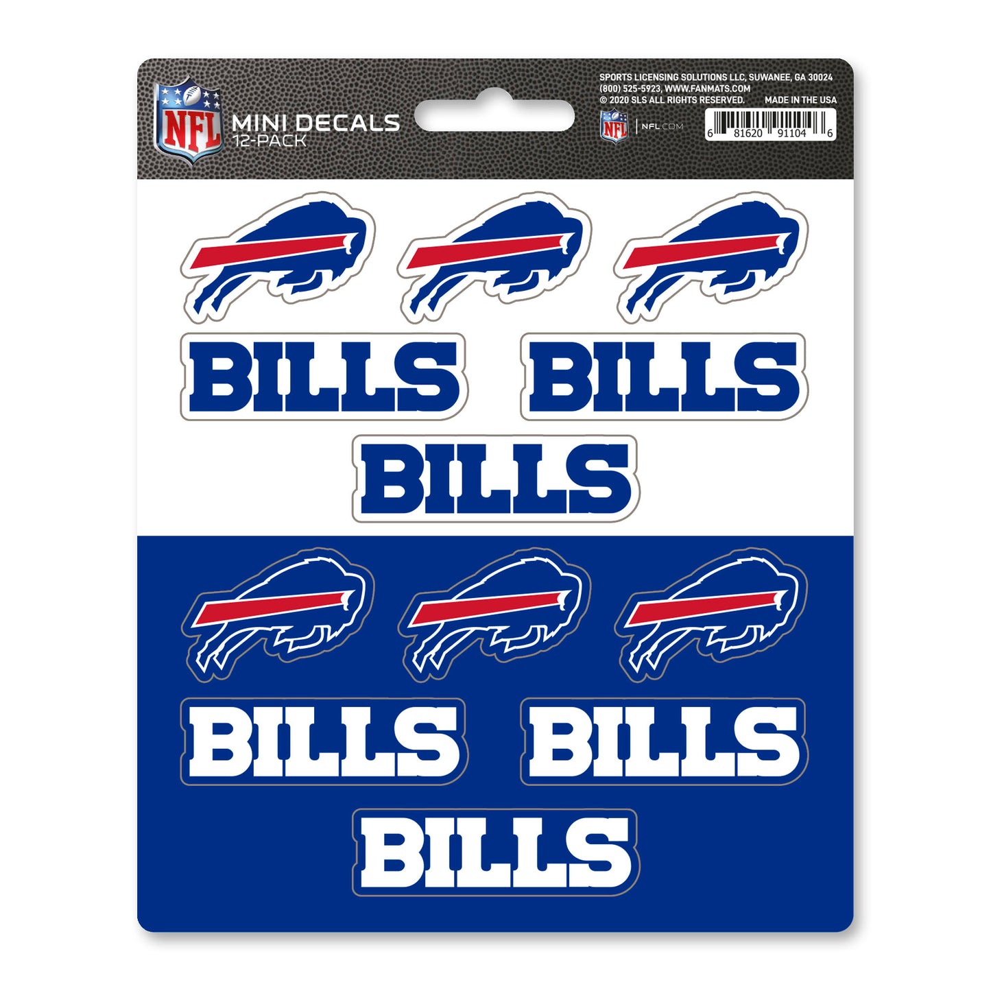 NFL - Buffalo Bills Mini Decal 12-pk