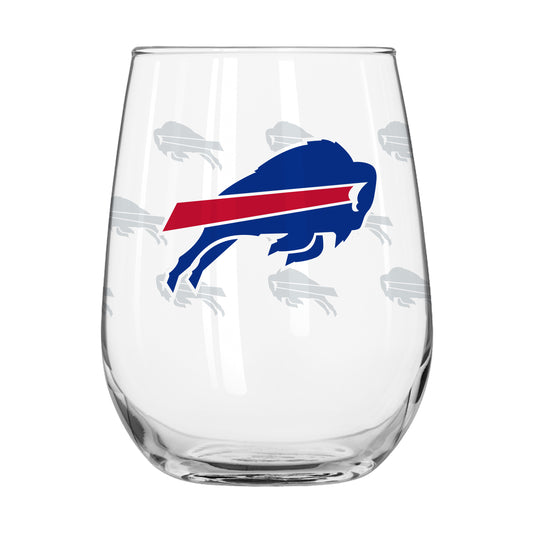 Buffalo Bills 16oz Satin Etch Curved Beverage Glass