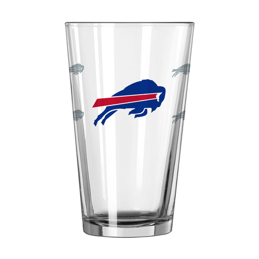 Buffalo Bills 16oz Satin Etch Pint Glass