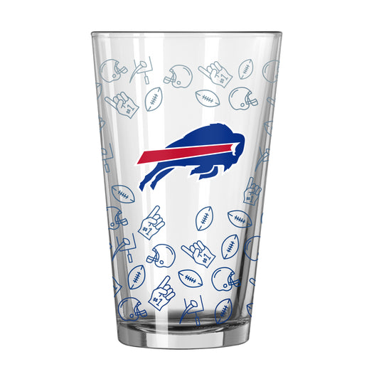 Buffalo Bills 16oz Ombre Playmaker Pint Glass