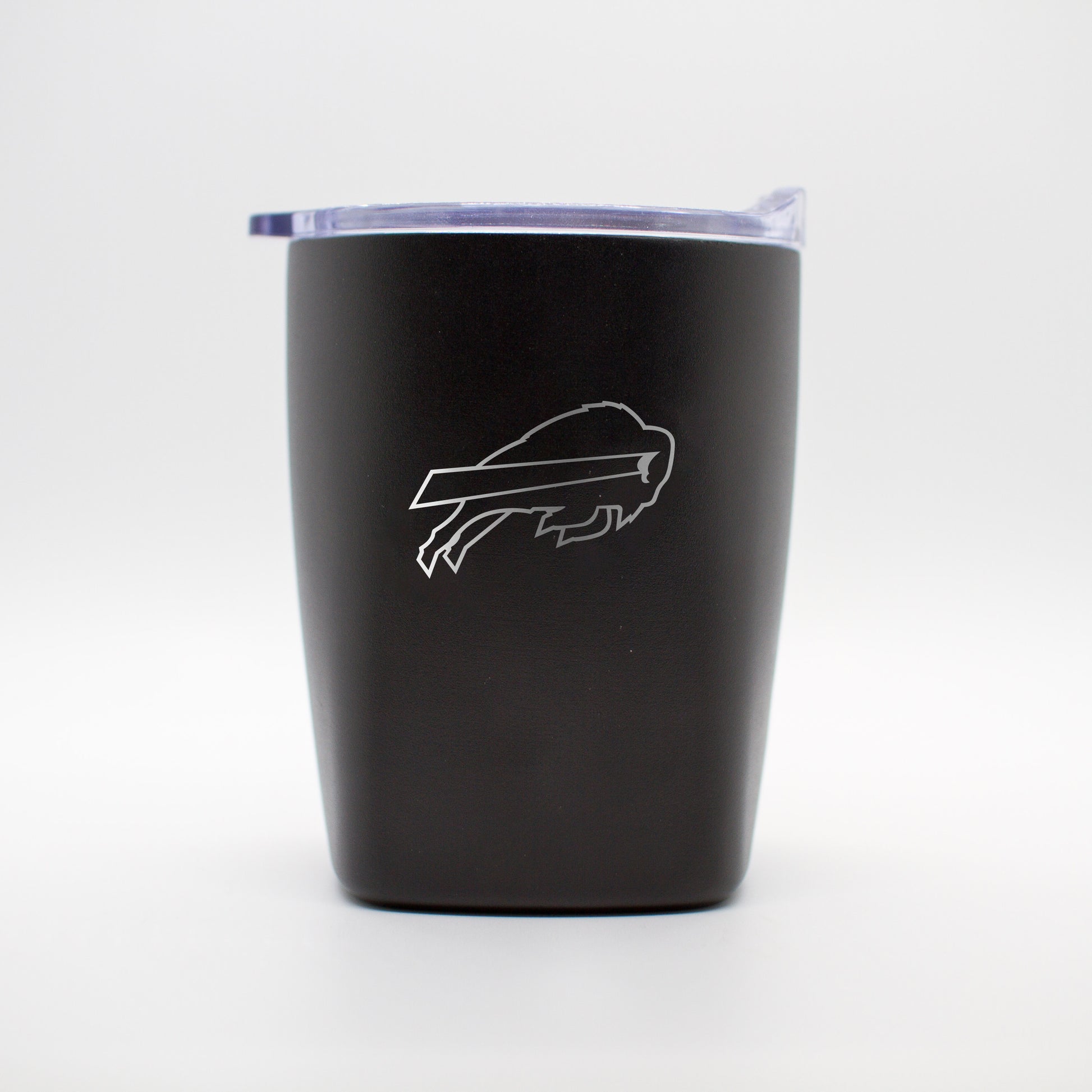 Buffalo Bills 10oz Etch Black Powder Coat Rocks Tumbler