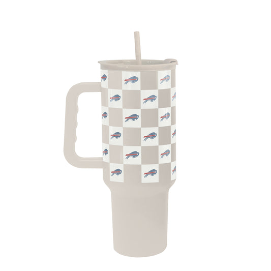 Buffalo Bills 40oz Neutral Checker Powder Coat Tumbler