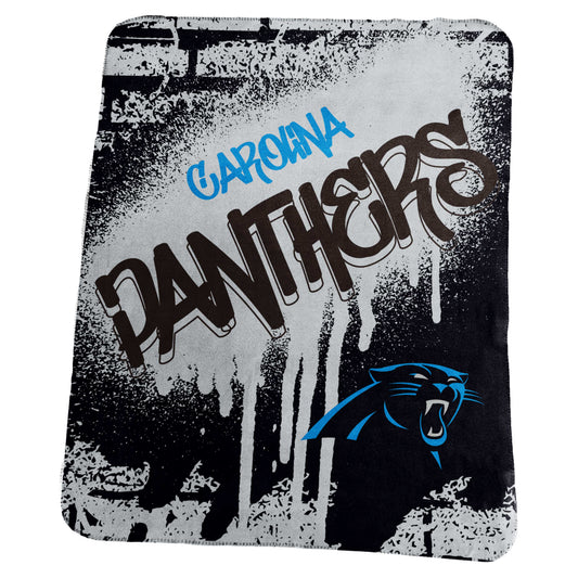 Carolina Panthers Classic Graffiti Fleece Throw