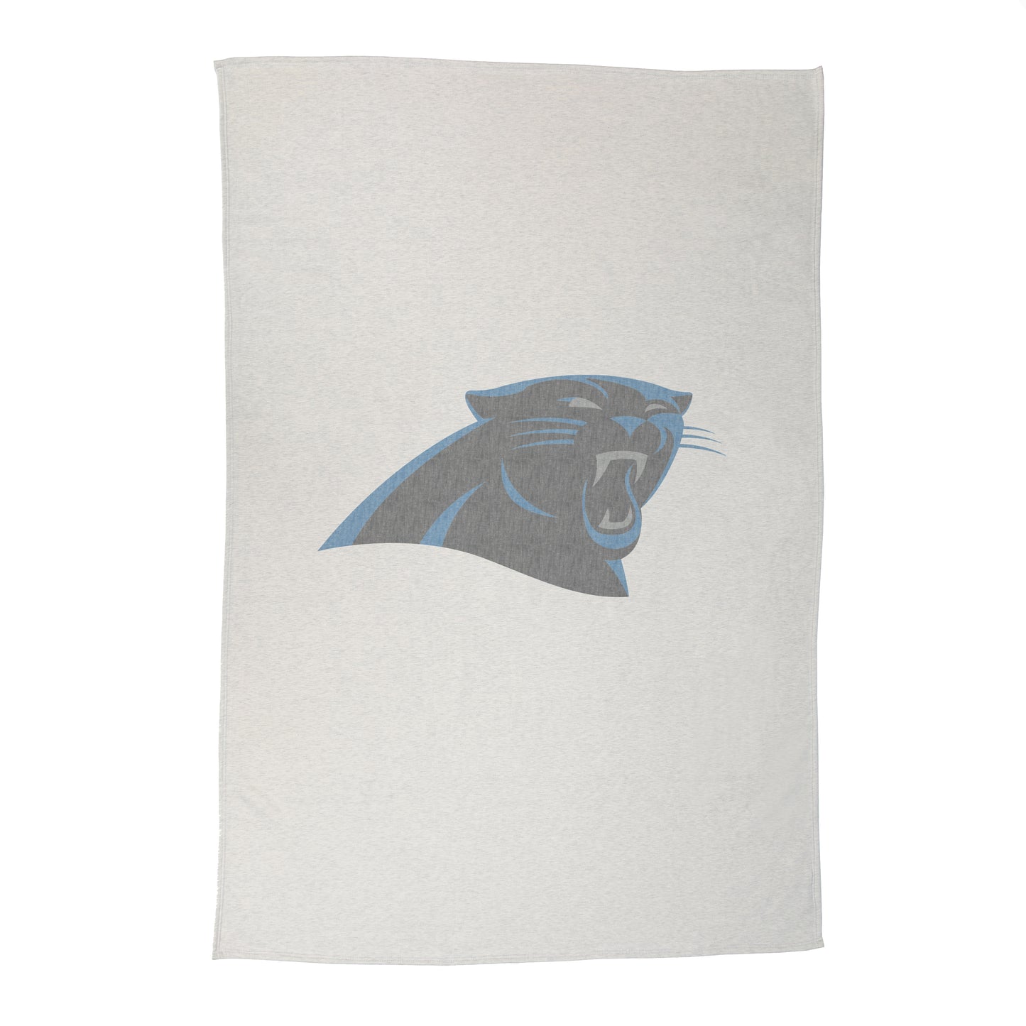 Carolina Panthers Oversized Logo Sublimated Sweatshirt Blanket