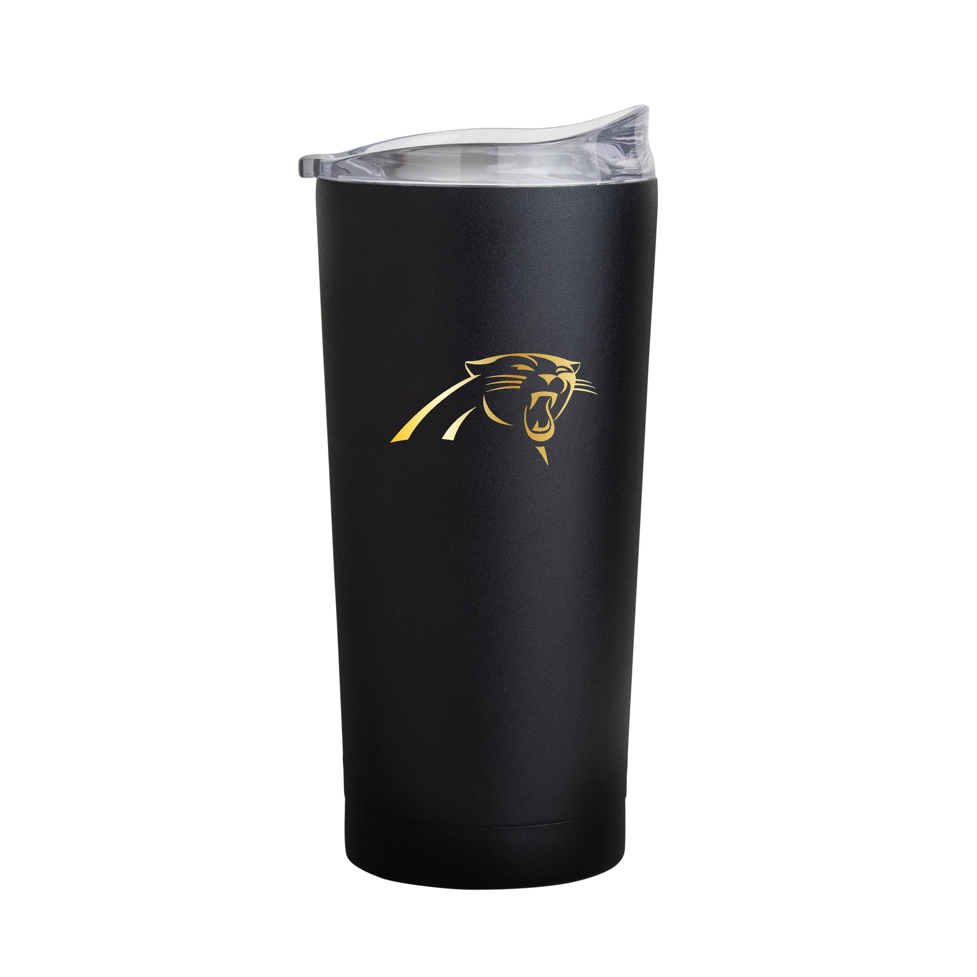 Carolina Panthers Black 20oz Foil Powder Coat Tumbler