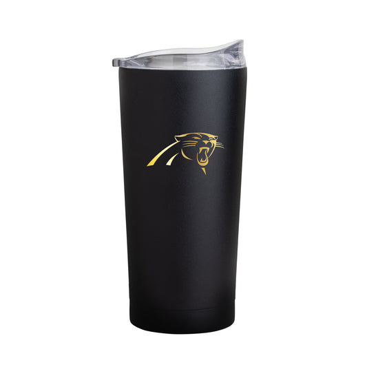 Carolina Panthers Black 20oz Foil Powder Coat Tumbler