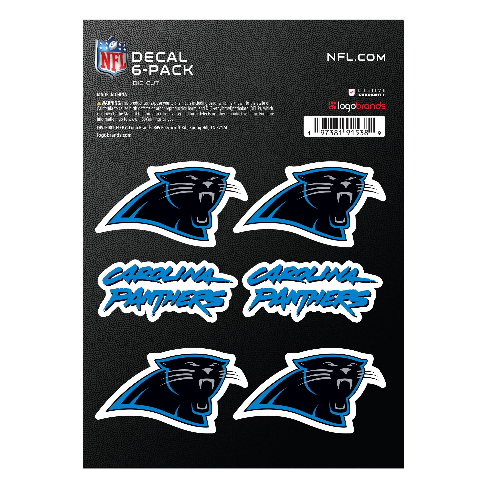 NFLV - Carolina Panthers DECAL6