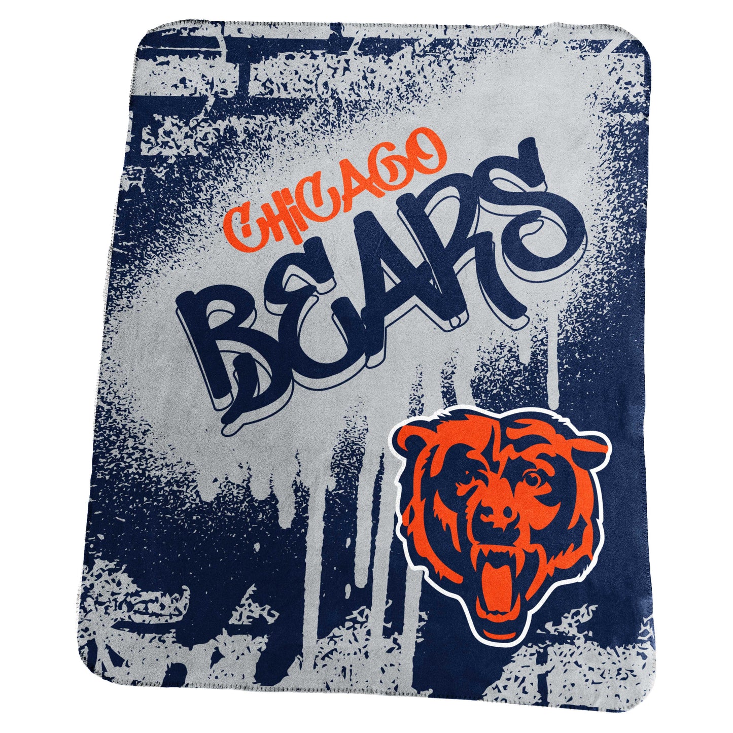 Chicago Bears Classic Graffiti Fleece Throw