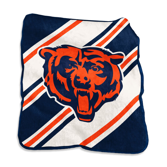 Chicago Bears Raschel Stripe Throw